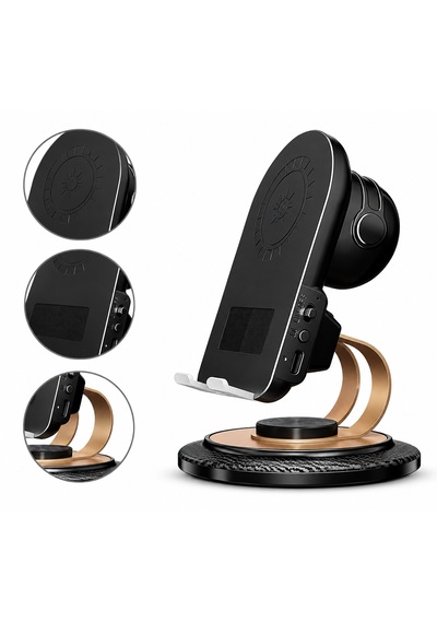 Aksesuarcep Telefon Standı & Bluetooth Hoparlör 360 Dönüşle Konforlu Kullanım Şık Ve Fonksiyonel Stand 1