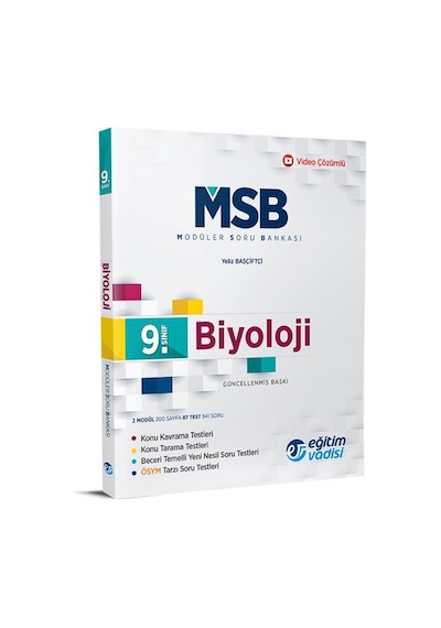 9.Sınıf Biyoloji Msb Modüler Soru Bankası -  Eğitim Vadisi