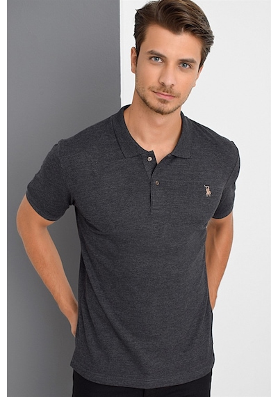 T8561 Dewberry Erkek Tshırt-koyu Antrasit Koyu Antrasit