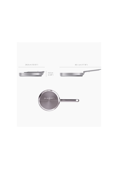 Joseph Joseph Space 3 Katmanlı Paslanmaz Çelik 24 Cm Kızartma Tavası Paslanmaz Çelik