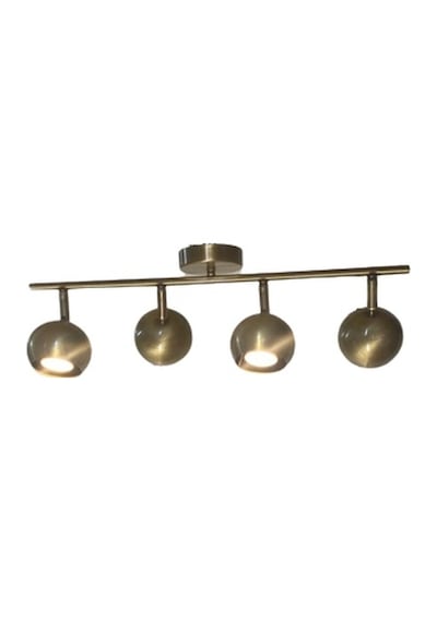 Rsylight Metal Modern 4 Lü Eskitme Kaplama Led Spot Hareketli Avize Günışığı Ampullü Eskitme