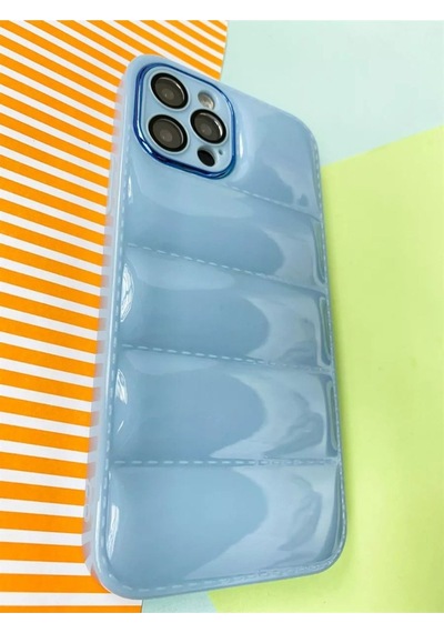 Pointtech Apple Uyumlu iPhone 13 Pro Puffer Silikon Kılıf Kamera Koruma Lens Korumalı Parlak Telefon Kılıfı