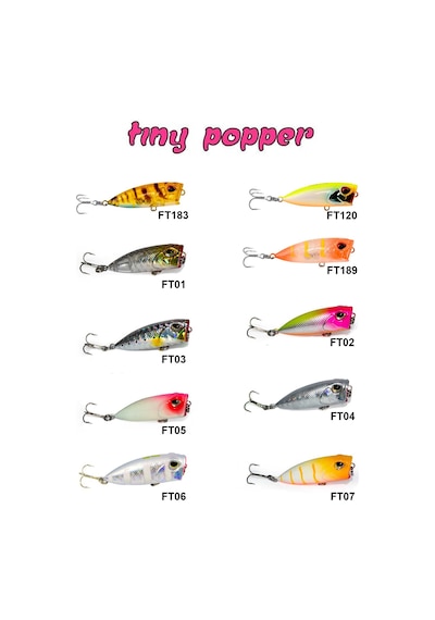 Fujın Tiny Popper Mini Lrf Maket Yem Ft120 Nacre Lemon