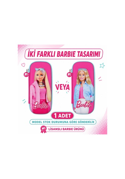 Bakgelal Barbie Eva Kalemlik Fermuarlı Kalem Çantası Okul Ve Kırtasiye Kalem Kutusu - 9084131231336 Cok Renkli