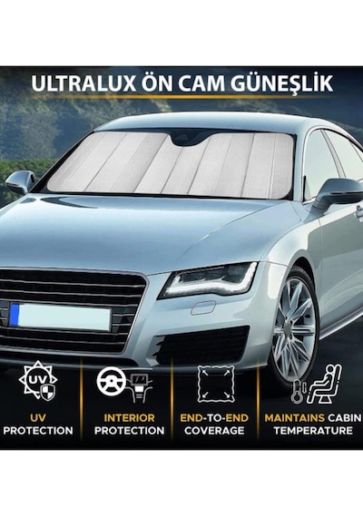 Ön Cam Metalize Perde 130 Cm X 60 Uyumlu