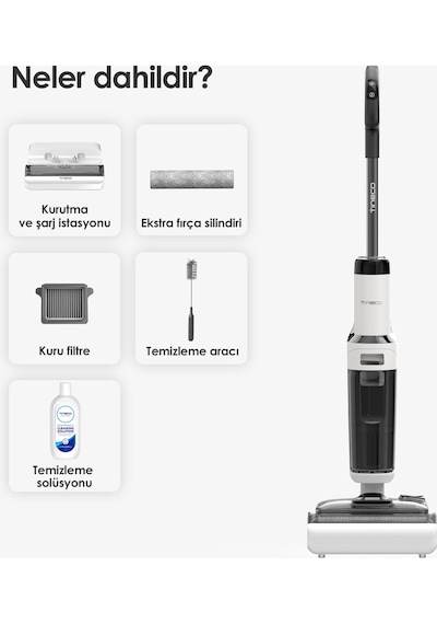 Tineco Floor One S6 Stretch Pro Kablosuz Akıllı Islak Kuru Süpürge