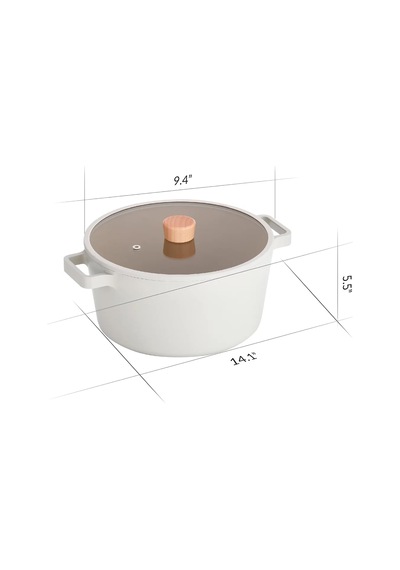 Neoflam Fika Cam Kapaklı Alüminyum Döküm Tencere 24 Cm Diğer