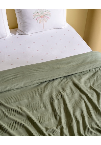 Madame Coco Mathilda King Size %100 Pamuk Karde Düz Pike Takımı - Haki 8684427309285 Çok Renkli