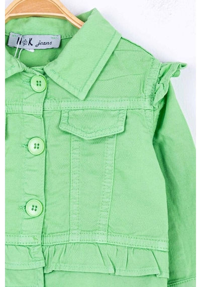Xo Kids Kız Fırfırlı Gömlek 9-36 Ay Yaş 34709 Yeşil