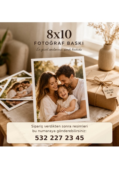40 Adet Kişiye Özel Fotoğraf Baskı - Yüksek Kalite Anı Fotoğrafı Ebat-8X10