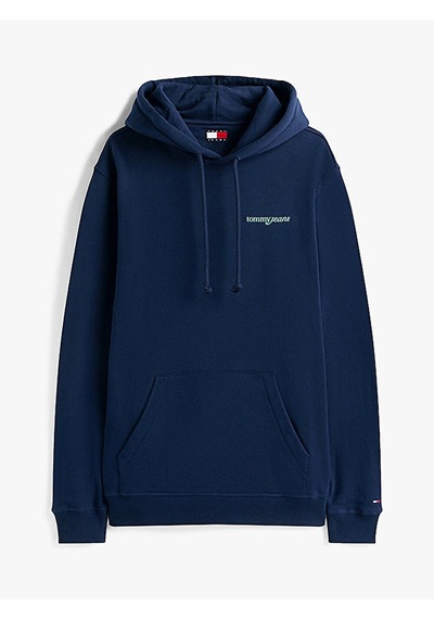 Tommy Hilfiger Tjm Reg Blur Scrpt Bck Hood Ext Erkek Mavi Kazak - Dm0dm22112