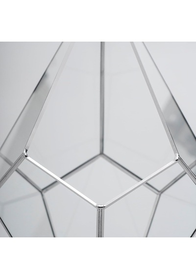 31x22x22cm Gümüş Geometrik Teraryum Cam Fanus Takı Aksesuar Çikolata Kutusu Diğer