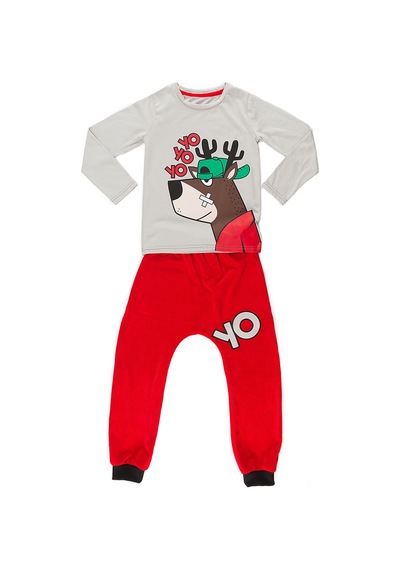 Mshb&g Yo Yo Yo Kadife Erkek Çocuk T-shirt Pantolon Takım Renkli