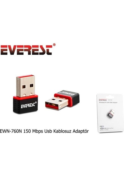 Everest Ewn-760N 150Mbps USB Kablosuz Adaptör