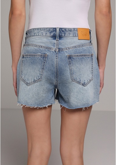 Colin's Colins Mom Fit Yüksel Bel Düz Kadın Light İndigo Denim Jean Şort Cl1081450 Q1.v1 Dn45059