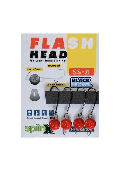 Spiinx Flash Head Mafsallı Kırmızı Jighead No:7 2gr