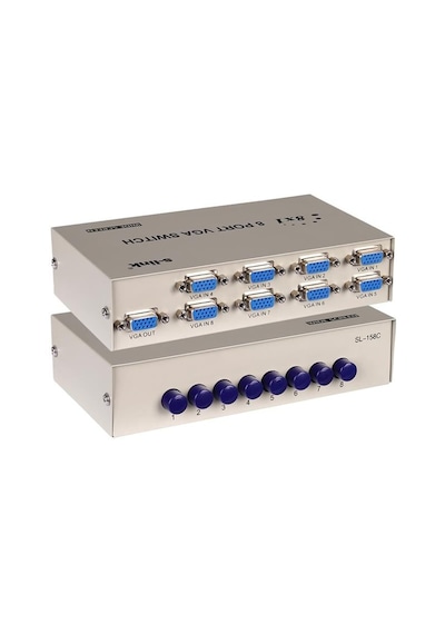 S-link Sl-158c 8x1 Port Vga Switch 8 Giriş - 1 Çıkış