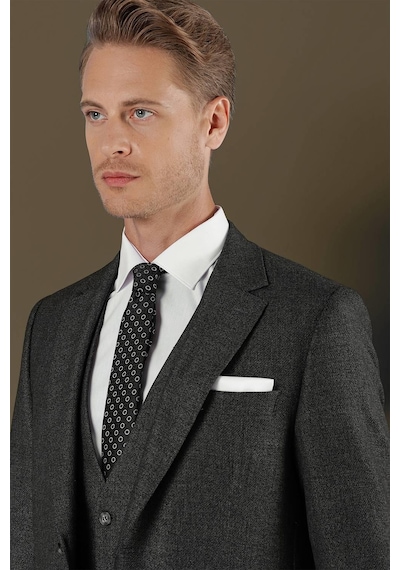 Efor Tk 876 Slim Fit Antrasit Klasik Takım Elbise Antrasit