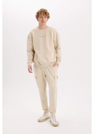 DeFacto Regular Fit Jogger Eşofman Altı Basic Düz Kargo Cepli Lastikli Paça D5252AX25SPBG155