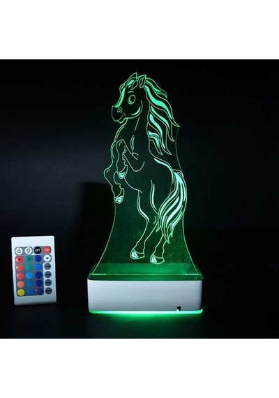 Özel Tasarım Şahlanan At 3D Led Lamba (458694001)