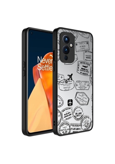 One Plus 9 Kılıf Aynalı Desenli Kamera Korumalı Parlak Zore Mirror Kapak Seyahat