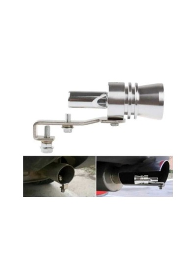 Üniversal Egzoz Islık Aparatı Egzoz Ucu Turbo Sesi Large 29 Mm Krom