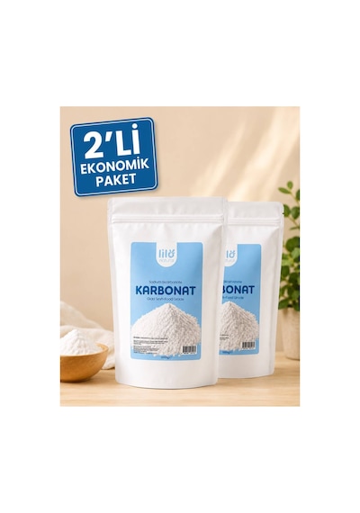 Saf Karbonat 1000 Gr X 2 Li Set - Çok Amaçlı, Gıda Kullanımına Uygun Sodyum Bikarbonat - 911960998