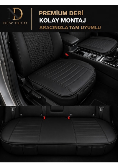 Seat Ateca Araçlara Uyumlu Premium Deri 3 Parça Oto Koltuk Minderi Araca Uyumlu 4 Mevsim Kolay Montaj