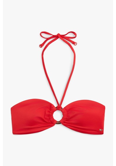 Tommy Hilfiger Kadın Boyundan Bağlamalı Turuncu Bikini Üstü-13347