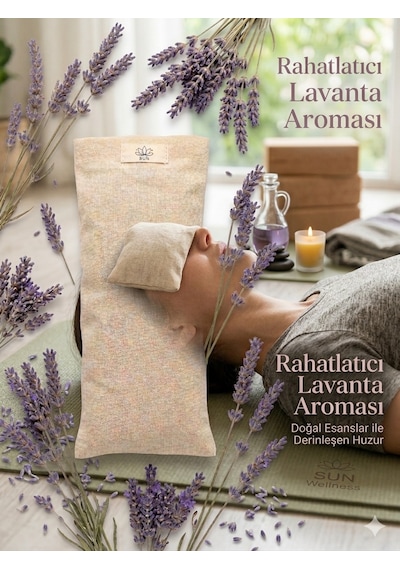 Lavanta Dolgulu Yoga Göz Yastığı Meditasyon Göz Maskesi Uyku Ve Rahatlama Yastığı Aromaterapi Göz Pedi Krem