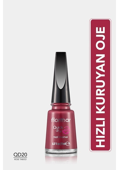 Flormar Oje - Quick Dry Nail Enamel QD20 Rose Taboo 8690604378760
