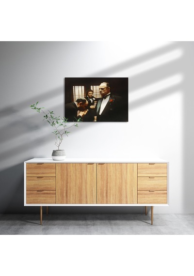 Cakasepetim The Godfather Marlon Brando El Öpme Sahnesi Ahşap Mdf Tablo