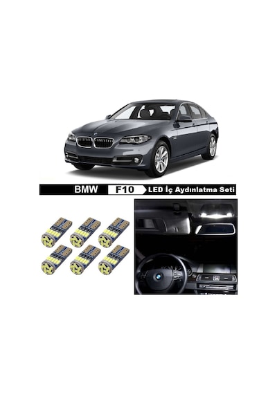 Megamarket06 Bmw F10 Led Iç Aydınlatma Tavan Ampul Seti 520i 520d 6 Adet