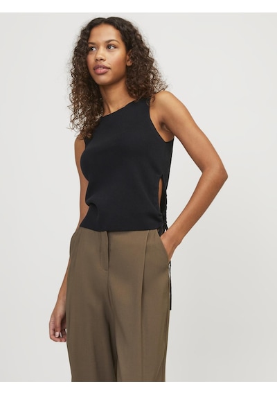 Jack & Jones Kadın Belden Bağlamalı Bluz - Dahlia Black Siyah