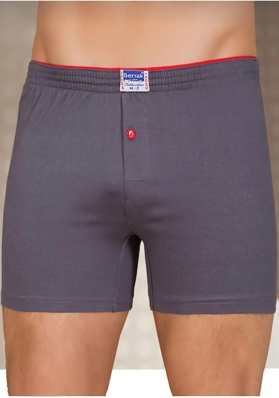 Berrak 1099 Erkek Penye Boxer Şort 10 Adet Füme