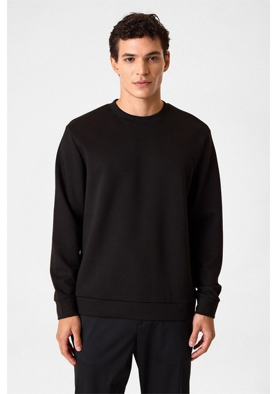 Backandbond Bisiklet Yaka Siyah Sweatshirt