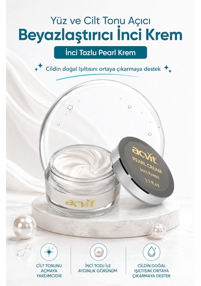 Acvit Cilt Tonu Renk Açıcı İnci Krem 50 ML
