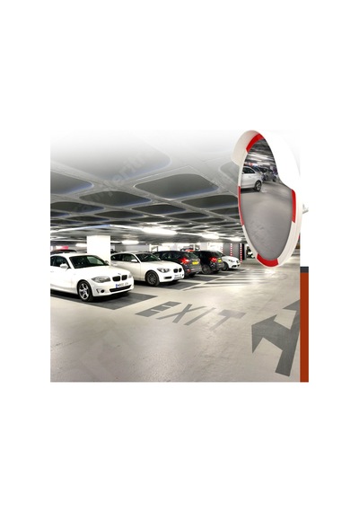 İleri Trafik Trafik Güvenlik Aynası 60 CM Beyaz-Kırmızı