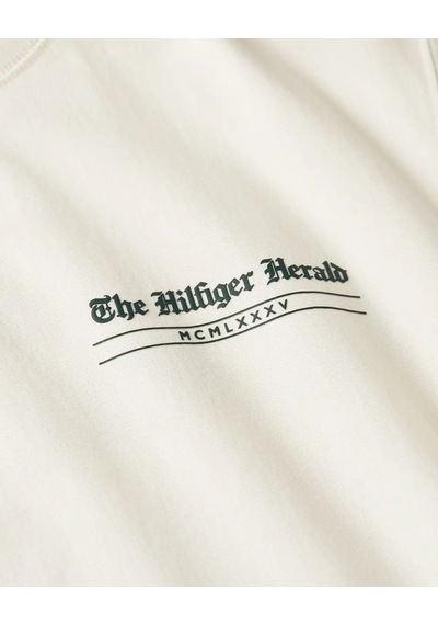 Tommy Hilfiger Hılfıger Herald Back, Z00 Krem Erkek T-shirt & Polo