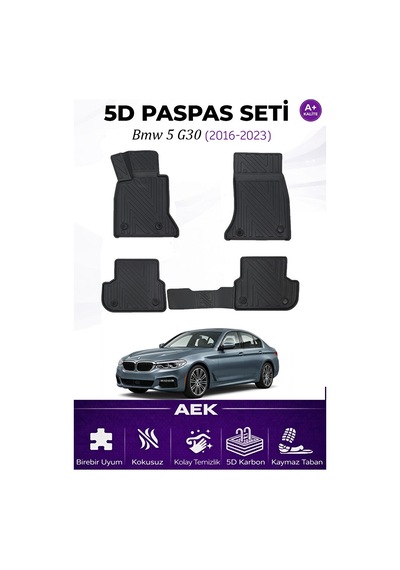 Bmw G30 2016-2023 Araca Özel Havuzlu "karbon" Paspas Takımı