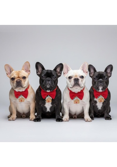 Ginger Home Küçük Irk Köpek Papyon Tasması Kırmızı Fiyonk Boyun Aksesuarı Noel Temalı Köpek Süsü