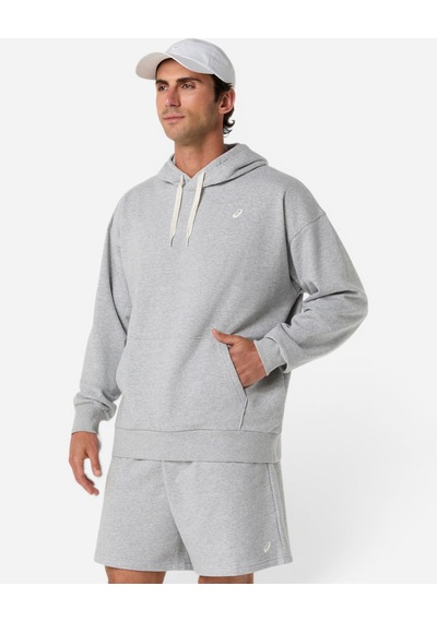 Asics French Terry Relaxed Pullover Hoodıe Erkek Gri Sweatshirt 2031f449-020