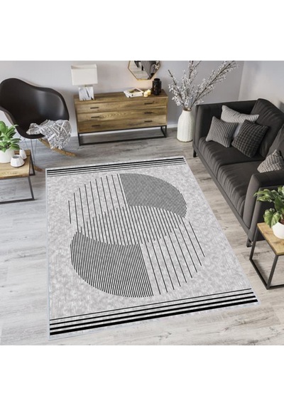 Rovigo Home Dijital Baskı Yıkanabilir Kaymaz Taban Salon Halısı RVG0053-SD1161 Çok Renkli