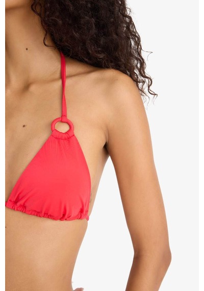 Defacto Regular Fit Üçgen Bikini Üstü-fall İn Love E0137ax25smrd197 Kırmızı
