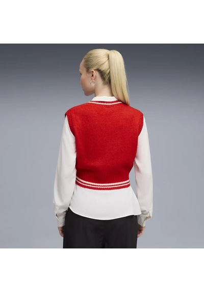 Puma Premıum Ess Vest Kırmızı Kadın Süveter