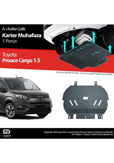 S-dizayn Toyota Proace Cargo 1.5 Çelik Karter Muhafaza Koruma 2018 Üzeri A+ Kalite