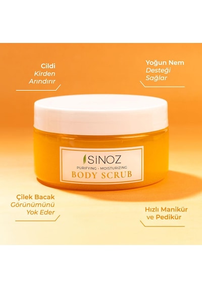 Sinoz Body Scrub Besleyici Arındırıcı Nemlendirici Vücut Peelingi 200 Gr