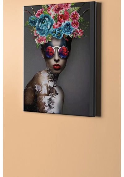 Webstyle Sayılarla Boyama Seti Kasnaklı Çiçek Saçlı Kadın 9 40 X 50 Cm