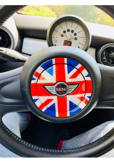 Mini Cooper Direksiyon Göbeği 3D Sticker R Serisi