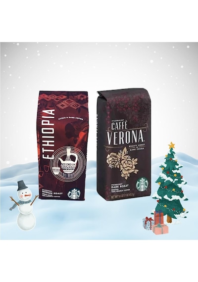 Starbucks Yılbaşı Paketi Çekirdek Kahve Ethiopia Arabica Ve Verona 250 G